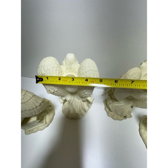 Partylite Taper Candle Holder Figurine Retired Set of Five Bisque Porcelain - Picture 4 of 6